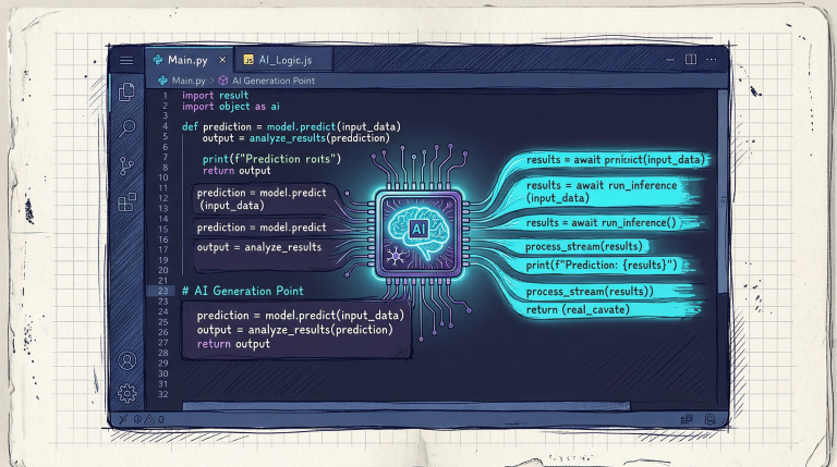 Cursor Composer 2 review 2026 hand-drawn illustration of a code editor with AI agent