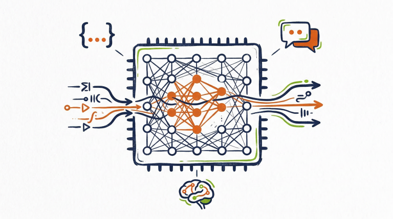 NVIDIA Nemotron 3 Super review 2026 - hand-drawn illustration of a neural network chip with data streams and NVIDIA green accents