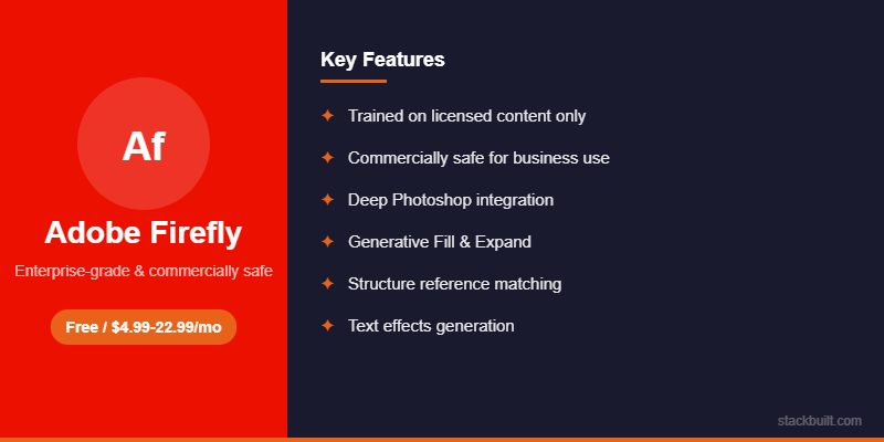 Adobe Firefly AI image generator features and pricing overview