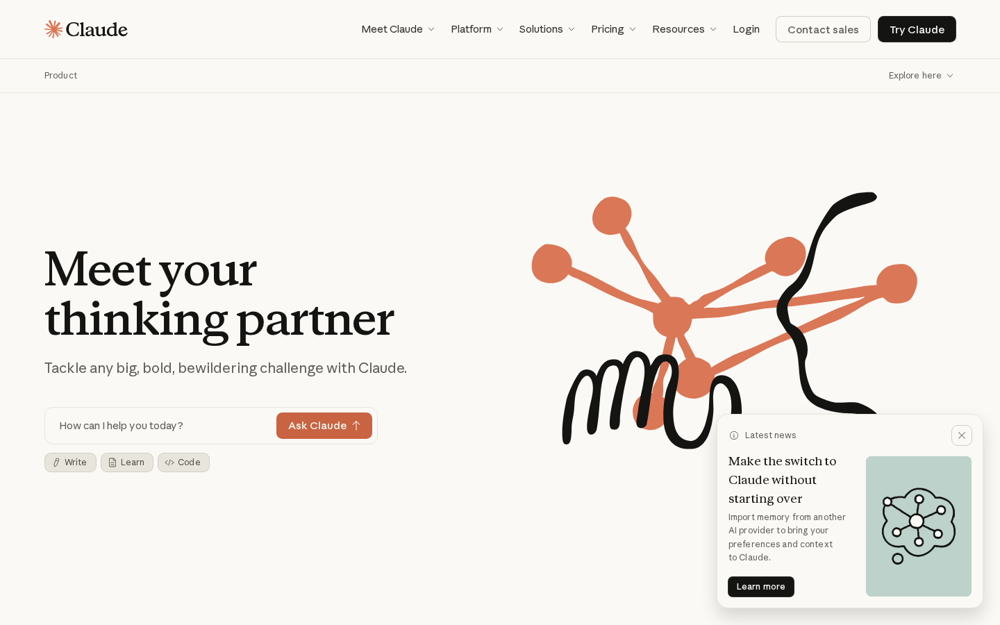 Anthropic's Claude product page showing the model lineup and Mythos 5 tier positioning